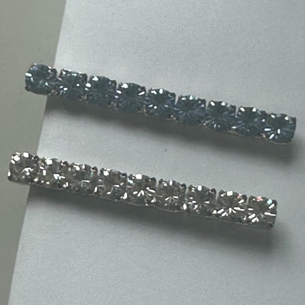 Danny Pollak Light Sapphire Swarovski Crystal Bobby Pin (#3) - 2.5 in. - Picture 7 of 10